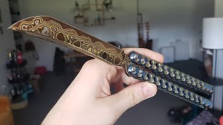 Laminated Demon Atroposknife Balisong Showcase [upl. by Trix671]