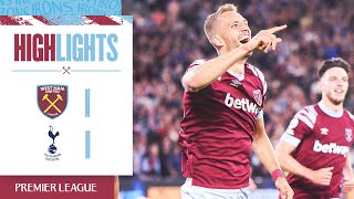 West Ham 11 Tottenham Hotspur  Soucek Goals Earns Hammers A Point  Premier League Highlights [upl. by Hoon]