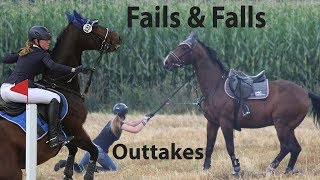 Horseriding Fails Falls amp OUTTAKES [upl. by Yenitirb]