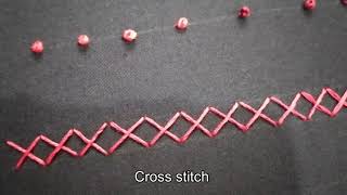 Cross Stitch Beginner Hand Embroidery  Cutesy [upl. by Mitman]