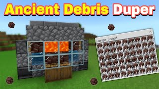 Minecraft 120 Ancient DebrisNetherite FarmDuper in Bedrock Edition Netherite Duplication Farm😱 [upl. by Gosney628]