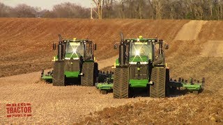 2019 Field Work Underway with Two John Deere 9620RX Tractors Chisel Plowing [upl. by Josie]