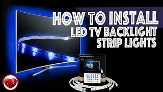 How to Install LED TV Backlight Strip Lights  Review  Unboxing  My Video Games World [upl. by Ellehcan250]