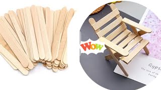 How To Make A Chair With IceCream Sticks Popsicle Sticks Craft Lawn Chair Out of Popsicle stick [upl. by Stanislaw]