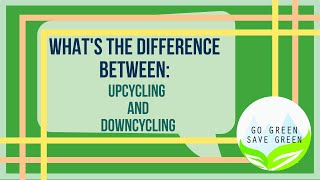 Recycling Upcycling VS Downcycling [upl. by Reh671]