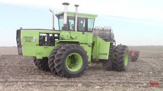 STEIGER PTA325 Panther III 4wd Tractor Working on Fall Tillage [upl. by Lleinnad]