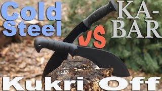 Cold Steel and KaBar 1249 Kukri Review Comparison and Chop Fest 20 vs 50 [upl. by Peregrine]