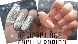 Como retirar uñas acrilicas  FACIL Y RAPIDO [upl. by Nadnerb]