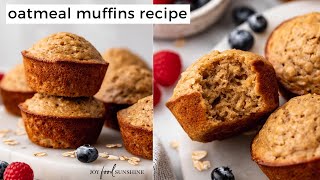 Healthy Oatmeal Muffins [upl. by Frodin261]