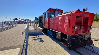 Borkum  Borkumer Kleinbahn Inselbahn Juli 2024 [upl. by Colas]