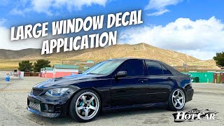 How To Apply LARGE Window Decal  My Custom Decal Shop [upl. by Thaxter]