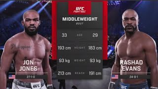 UFC 5 Jon Jones Vs Rashad Evans  Awesome UFC Middleweight Fight English Commentary PS5 [upl. by Waly]