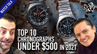 2021 Top 10 Best Chronograph Watches Under 500 Seiko Citizen amp More [upl. by Aligna]