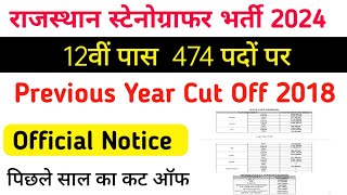 rajasthan stenographer previous year cut off 2018 RSMSSB Stenographer previous year Cut off [upl. by Adlai]