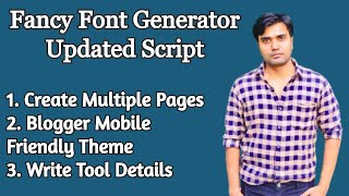 Fancy Font Generator Updated Script  Fancy Text Generator For Instagram Twitter Facebook  Blogger [upl. by Assereht]