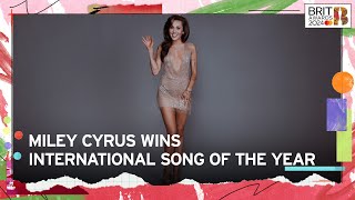 Miley Cyrus Wins International Song of the Year  The BRIT Awards 2024 [upl. by Gaudet]