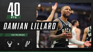 Damian Lillard drops a 40PIECE for Bucks hitting 20000 career points 👏  NBA on ESPN [upl. by Huskey702]