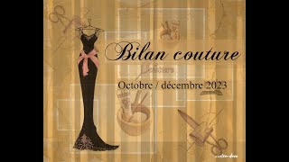 bilan couture novembre décembre 2023 [upl. by Notxap]