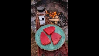 Togarashi Seared Tuna with Wasabi Avocado Sauce Recipe  Over The Fire Cooking shorts🤤❤️Steak✨🥩 [upl. by Ohs99]