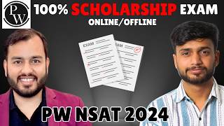 PW Scholarship Exam  PWNSAT  100 Scholarship worth 250 Cr [upl. by Hawthorn]