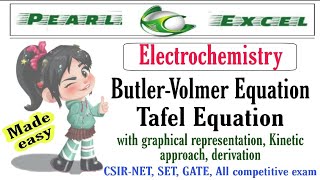 Easy way to understand ButlerVolmer Equation amp Tafel Equation with graphical representation [upl. by Alegnasor31]