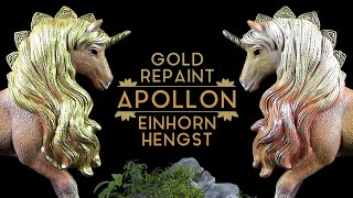 Schleich ® Bayala ® Apollon Einhorn Hengst  Gold Repaint 2024  Review amp Vergleich [upl. by Anihpesoj510]