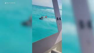 Boat full of passengers sinks in the Bahamas [upl. by Eiramyllek]