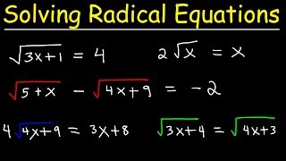 Solving Radical Equations [upl. by Simona]