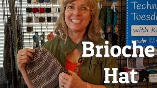 Knitting a Brioche Hat Pattern by Andrea Mowry [upl. by Yanal492]