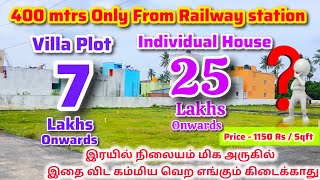 💥Plot 7 Lakhs only💐400 mtrs From Railway Station🤑Plot For Sale in Chennai🌅1150Rssqft🤓High returns [upl. by Arayk]