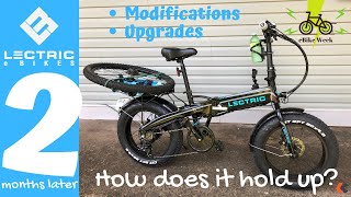 Lectric XP 28mph Folding eBike  Modifications and Upgrades  2 Months later [upl. by Swisher]