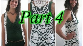 Crochet Lacy Vest  Royal Lace Vest Pt 4  Crochet Tutorial [upl. by Ailemor]