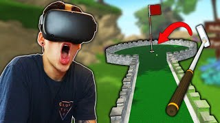 I PLAYED MINI GOLF IN VR Cloudlands [upl. by Amin]