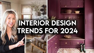 TOP 10 INTERIOR DESIGN  HOME DECOR TRENDS FOR 2024 [upl. by Nnylkoorb715]