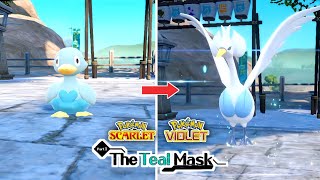 Ducklett Evolution Animation Pokemon Scarlet amp Violet DLC  The Teal Mask [upl. by Wieren24]