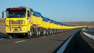 Big Road Trains and Oversized loads Australia [upl. by Anniahs]