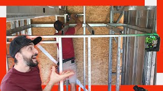 🔥 Cómo Hacer TABIQUE de PLADUR para un Baño 👉 Con TECHO para almacenamiento 👊 Drywall [upl. by Wieche]