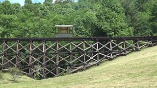 Toby The Tram Engine Crossing The Trestle At Tweetsie Day Out With Thomas 4K [upl. by Neelhtakyram348]