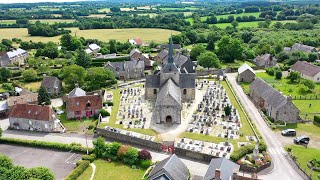 Visite de léglise de Sainte Marguerite de Carrouges vues extérieur et intérieur réalisés en drone [upl. by Eirahs817]