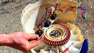 Free power How to convert an old washing machine into a water powered generator [upl. by Alicsirp]