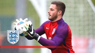 England Goalkeepers Butland Forster amp Heaton Tested  Inside Training [upl. by Marylee]