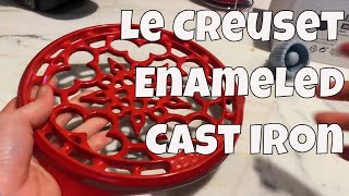 Beautiful and practical pot holder Cast Iron Deluxe Round Trivet by Le Creuset [upl. by Kirstyn683]