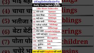 Important words for spoken spokenenglish vocabulary speakenglish english words trending yt [upl. by Antin]