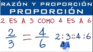 Qué es una proporción EJEMPLOS [upl. by Anoyet]