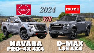 NISSAN NAVARA PRO4X 2024 vs ISUZU DMAX LSE 2024 [upl. by Boyt]