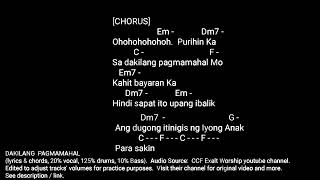 DAKILANG PAGMAMAHAL lyrics amp chords 20 vocal 125 drums 10 Bass [upl. by Capone226]