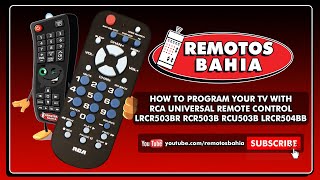 HOW TO PROGRAM YOUR TV WITH RCA UNIVERSAL REMOTE CONTROL LRCR503BR RCR503B RCU503B LRCR504BB [upl. by Yendroc]