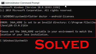 Fix JAVAHOME is set to an invalid directory [upl. by Aneetsirhc320]