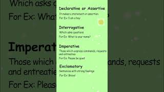 types of sentences  learn english  Exclamatory  Interrogative [upl. by Thera682]