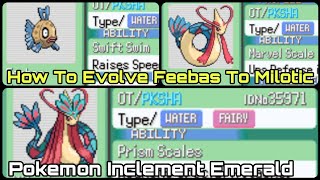 Pokemon Inclement Emerald Feebas And Milotic Location  How To Evolve Feebas To MiloticMega Milotic [upl. by Bennett]